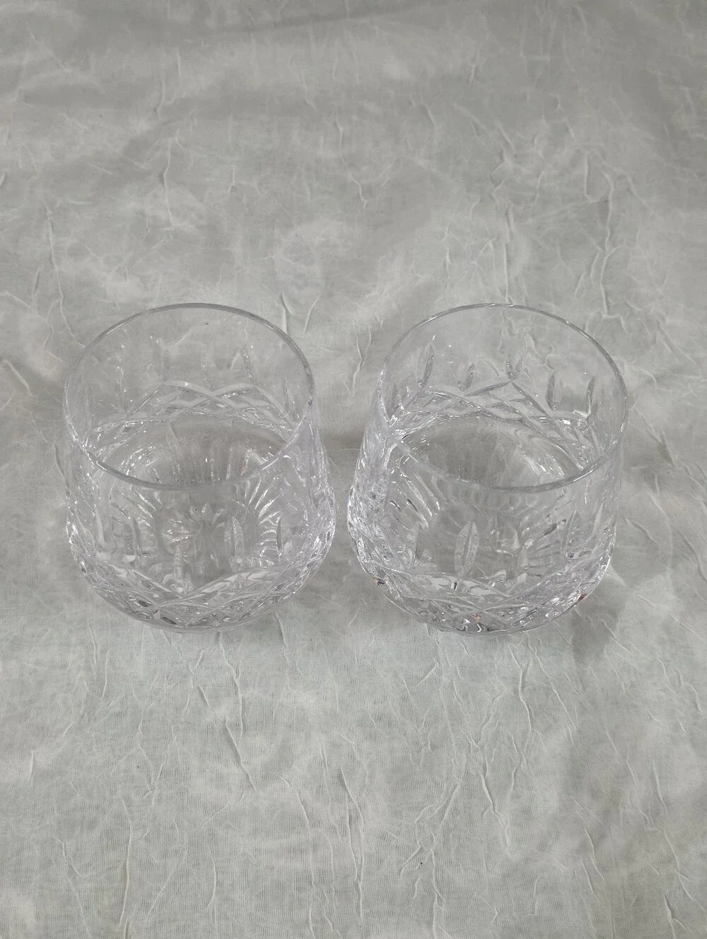 Waterford Lismore Roly Poly Old Fashioned Tumbler Glasses Set Of 2